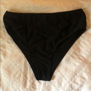 Black high waisted swim bottoms
